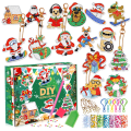 Miniatyrbillede 2 af 7: Julediamantmaleri Nøglering DIY Håndlavet Spotboring 5D Akryl Vedhæng Ornament B