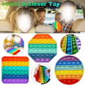 Miniatyrbilde 6 av 7: Regnbue Stressball Pop it Fidget Leke Sensorisk Trykk Boble