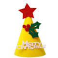 Miniatyrbillede 4 af 5: Filtede Julefestartikler DIY Filtet Stof Tredimensionalt Tegneseriehat Red