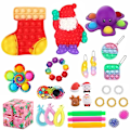 Miniatyrbild 1 av 3: 28st Fidget Toys-paket Sensorisk Pop it Partypresent Julgåva