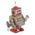 Miniatyrbilde 7 av 7: Gående Robot Mekanisk Leke Vintage Metall Samleobjekt Interessant Håndlaget Reparasjonsrobot Opptrekkbare Leke for Bursdagsgave Dekorasjon