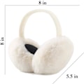 Miniatyrbild 6 av 10: Öronmuffar Kvinnor Öronmuffar Vintertillbehör Fluffig Plysch Vikbara Vuxen Utomhus Termisk Öronvärmare white