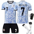 Pikkukuva 4 / 6: 2425 Portugal Koti- ja Vieraspaita Numero 7 Jalkapallopaitasetti Ronaldo 2425 Portugal Guest No. 7 26#