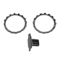 Miniatyrbild 5 av 7: Dekorativa Accent Rings för Xbox Elite Series 2-kontroll Matte Krom Byt ut Knappar Ersättningsdelar Svart
