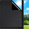 Pikkukuva 1 / 3: Paksuuntunut läpinäkyvä, läpinäkymätön ja liimaamaton, irrotettava sähköstaattinen huurrettu lasikalvo Black matte 120cm * 1m