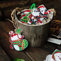 Miniatyrbilde 6 av 7: Julediamanter Maleri Nøkkelring DIY Håndlaget Spot Drill 5D Akryl Henger Ornament C