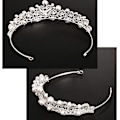 Miniatyrbillede 2 af 4: Brud tiara diadem, bryllupskrone brud tiara krone