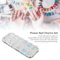 Miniatyrbild 8 av 8: Blomsternagelcharm Set Bärbar Tillbehör Dekorativ Hantverk Nagelcharm för Resa Uppträdande