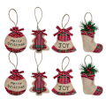Miniatyrbillede 1 af 8: Håndlavede Julepynt i Filt - Juletræspynt - Rød og Sort Buffalo Plaid A