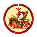 Miniatyrbilde 1 av 10: Juletrærskjørt Høytidsdekorasjon Trykt Bunndekorasjon Fest Jul Qj Tree Skirt-16 90cm