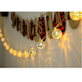 Miniatyrbillede 6 af 7: LED Spejlkugle Lyskæde Disco Bar Fest Julekugle Juleferie Lampe Ornament Color 3 M 20 led USB