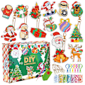 Miniatyrbillede 2 af 4: Jule-blindboks diamantmaleri akryl DIY punkt diamant nøglering håndlavet diamant materiale pakke 15PCS021