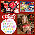 Miniatyrbillede 6 af 8: Jule-Knusle-Legetøjs-Adventskalender Blind Box 24 Ruder Jule-Gummianimal Legetøj Overraskelse Blind Box A