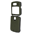 Miniatyrbild 3 av 7: Skyddande mobilskal för Motorola Razr 5G, stötsäkert läderfodral, Grön