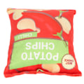 Miniatyrbild 3 av 3: Plush Hundeleksak Potatischips med Inbyggt Rasselpapper, Bittålig Pipande Snacksäck Hundeleksak för Valp Chili Röd