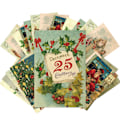 Miniatyrbillede 5 af 8: Nyt Julekort med Pige og Elg - 12 stk. Retro Postkort Dekoration 12pcs/Set