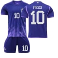 Miniatyrbillede 5 af 7: Argentina Fodboldtrøjer Hjemme Udebane Court No.10 Macy Voksen og Børn Fodbolddragt Sæt Argentina Home-3 Size 16