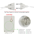 Miniatyrbillede 6 af 8: LED Snefnug Lyskæde Gardin Vindue Julebelysning Replika 3,5m 96stk LED Varmt Hvid white
