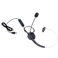 Miniatyrbild 6 av 8: USB-headset med brusreducering, justerbar volym, huvudband, enkel örontråd, trådbunden datorhörlurar med mikrofon för kontor