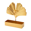 Miniatyrbillede 1 af 7: Jern Røgelse Spole Holder Ginkgo Blad Formet Røgelse Brændende Støtte Stativ Til Hjem Dekoration Guld