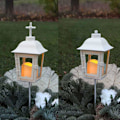 Miniatyrbilde 2 av 2: Grustlampe med avtakbart topppynt, hvit