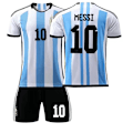Pikkukuva 5 / 8: Argentiinan Jalkapallopaidat Koti Vieras Court No.10 Macy Aikuisten ja Lasten Jalkapalloasusetti Argentina Home-1 Size 16