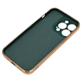 Pikkukuva 5 / 8: Matkapuhelimen kuori Rose Gold -sähköpinnoitettu rengaspuhelin kotelo Naisille Ultra Ohut Pehmeä TPU Puhelin Kotelo iPhone 13 Prolle Tummanvihreä
