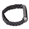 Miniatyrbillede 7 af 8: Smartwatch Armbåndsrem i Rustfrit Stål Anti-tabt med Dobbelt Lås Foldbar Spænde til Mi Band 6 Sort