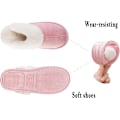 Miniatyrbillede 8 af 10: Dames Hjemmesko Vinter Varme Memory Foam Fluffy Slip-on /Anti-Skid Sål, Hjemmesko Indendørs Og Udendørs Light brown 36.5/38 EU