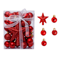 Miniatyrbilde 4 av 9: Julepynt 3cm Sett 30 Julekule Toppstjerne Gavesett Juletrepynt Redand White