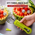 Miniatyrbillede 4 af 8: Melon Baller Scoop Sæt Multifunktionel Rustfrit Stål Frugt Skærer Kernefjernere Vandmelon Cutter til at Grave Pulp Separator Frugt Skærer