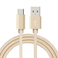Miniatyrbild 1 av 3: 2-delad USB-C snabbladdningskabel laddare Typ-C nylonflätad datakabel laddningskabel Gold Type-c-2M