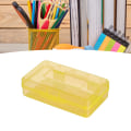 Miniatyrbilde 7 av 8: Blyantboks for barn, profesjonell kunststudent, skole, klasserom, bærbar, plastblyantboks med trykknapplokk, gul