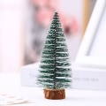 Miniatyrbillede 7 af 9: Juletræspynt med lys, tårnformet, flocket sne fyrretræ, bordpynt, juledekorationer Tree-15cm [without Lights]]