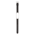 Miniatyrbillede 1 af 8: Læder Urremme Hurtig Udskiftning Læder Urremme Flettet Mønster Armbånd med Metal Spænde til Xiaomi Mi Band 6 (Sort Sølv)