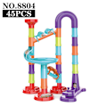 Pikkukuva 1 / 6: Palloradan Suuret Hiukkaset Liukumäki Pallo Rakennuspalikat Puzzle Koonti Rata Rakennuspalikat Lelut 45pcs-A