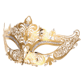 Miniatyrbilde 3 av 3: Venetiansk maske for kvinner med metall og strass, for bryllup, ball og fest