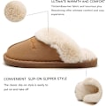Miniatyrbillede 5 af 10: Dames Hjemmesko Vinter Varme Memory Foam Fluffy Slip-on /Anti-Skid Sål, Hjemmesko Indendørs Og Udendørs Light brown 36.5/38 EU