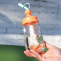 Miniatyrbillede 1 af 5: Vandflaske med sugerør drikkeflaske 450ML orange
