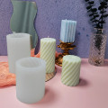 Miniatyrbillede 5 af 5: Form Cylinder stribet stearinlysfremstillingsmodelforme H C