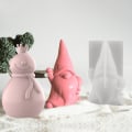 Miniatyrbillede 4 af 5: Ny DIY Krystal Epoxy Form Julemand Snemand Lys Silikon A