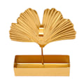 Miniatyrbillede 4 af 7: Jern Røgelse Spole Holder Ginkgo Blad Formet Røgelse Brændende Støtte Stativ Til Hjem Dekoration Guld
