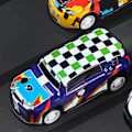 Miniatyrbild 5 av 8: Dra tillbaka bil leksak legering trendig graffiti flexibla hjul bilmodell för pojkar flickor barn present racing stil