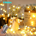 Miniatyrbild 4 av 8: 7m 50 LED-ljusslinga, USB, strömdriven matt boll