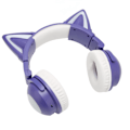 Miniatyrbild 3 av 7: Kattöron Bluetooth-headset Stereo Söt Hög Känslighet Inbyggd Mikrofon Justerbar LED Barn Headset med 3,5 mm Kabel Lila