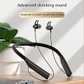 Miniatyrbild 3 av 5: Magnetiska nackband sport hörlurar Bluetooth 5.1 headset stöd minneskort sport ultra-lång batteritid hörlurar Hifi Power Bass in-ear hörlurar