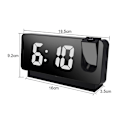 Miniatyrbild 5 av 5: Smart Digital Projektionsklocka Justerbar Mute Automatisk Skrivbord LED Väckarklocka Elektronisk Projektionsväckarklocka Present (vit)