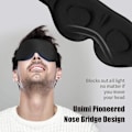 Miniatyrbild 4 av 6: 3D Mesh Sömnmask, Andningsbar, Ljusblockerande Ögonmask med Upphöjda Näskuddar.