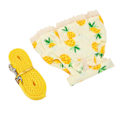 Pikkukuva 5 / 5: Kaniinin mekko ja talutushihnasetti Kaikki vuodenajat Söpö painatus Pehmeä Säädettävä Pieni lemmikkieläinten valjaat Talutushihna Hamsterille Fretteille Marsuille S Keltainen Ananas