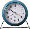 Analog Alarm Clock, Super Quiet, No Ticking, Small Round Clock With Soft Night Light